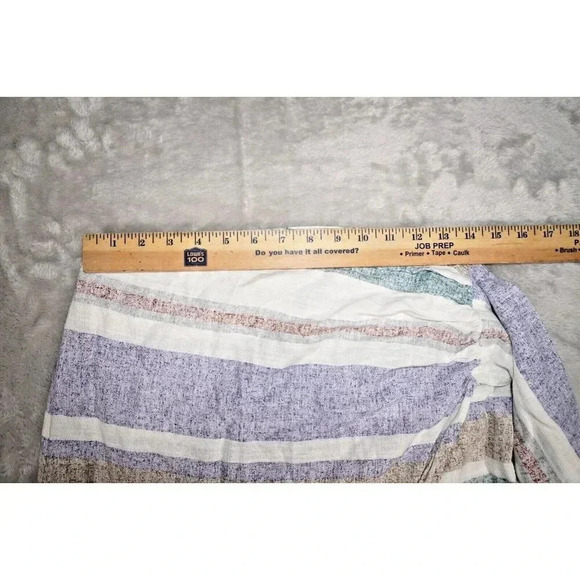 ZARA Sarong Striped Wrap Skirt Tie Waist Multi-Color Boho Size M Medium - Picture 13 of 13
